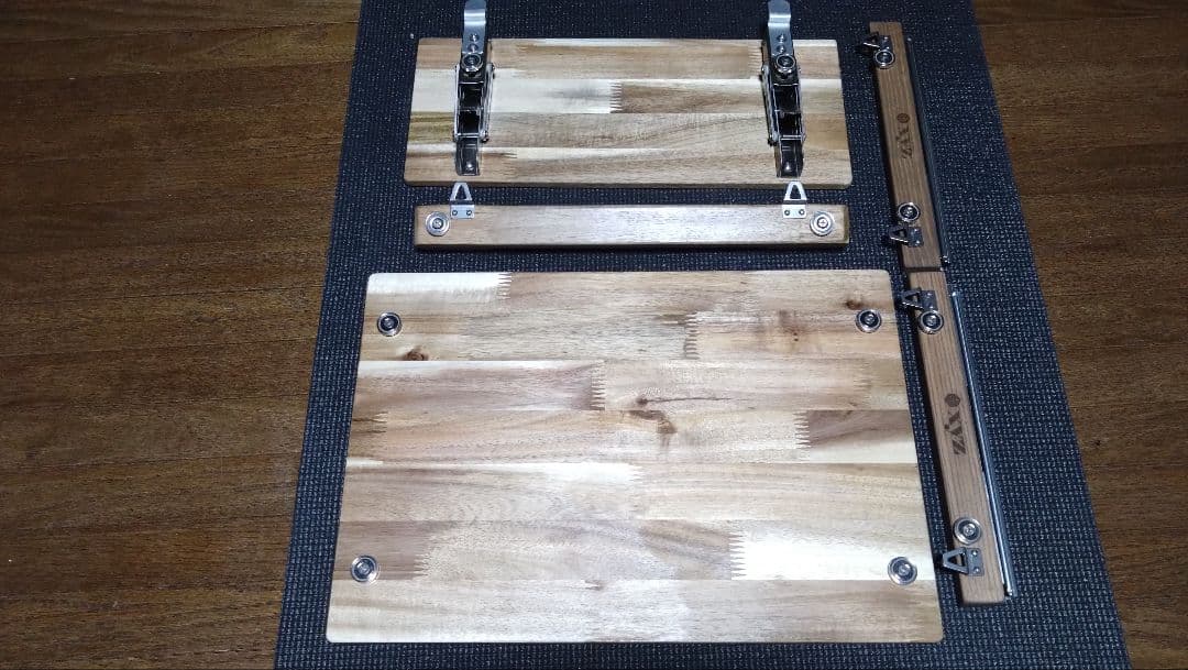 スノーピーク　シェルフコンテナ25用　スライド天板＆サイドテーブル＆サイドバー①