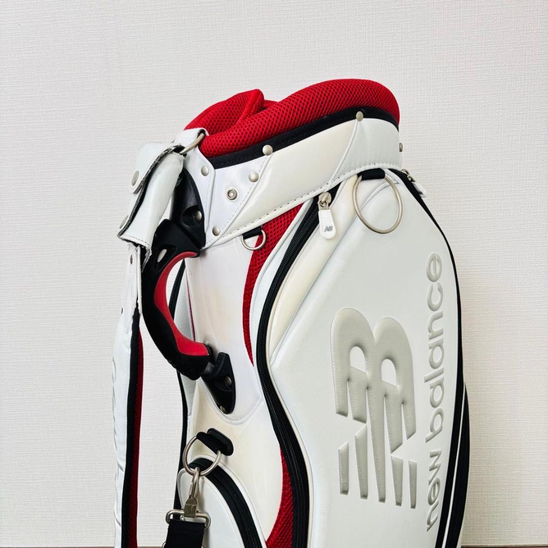 ニューバランス　キャディバッグ　メンズゴルフ　ホワイト　かっこいい　人気　白
