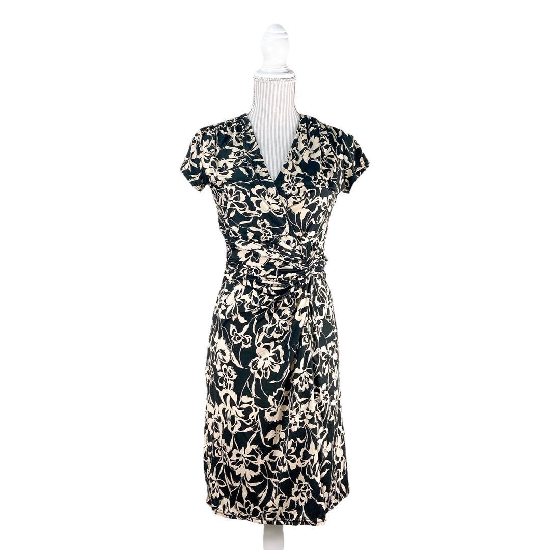 03T582☆ EGERIE 新品未使用 総柄 ストレッチ◎ ワンピース 春夏