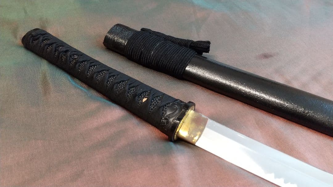 【鶴姫一文字風】模造刀 尖り互の目刃 刀剣 喰出し鍔 模擬刀 上杉謙信