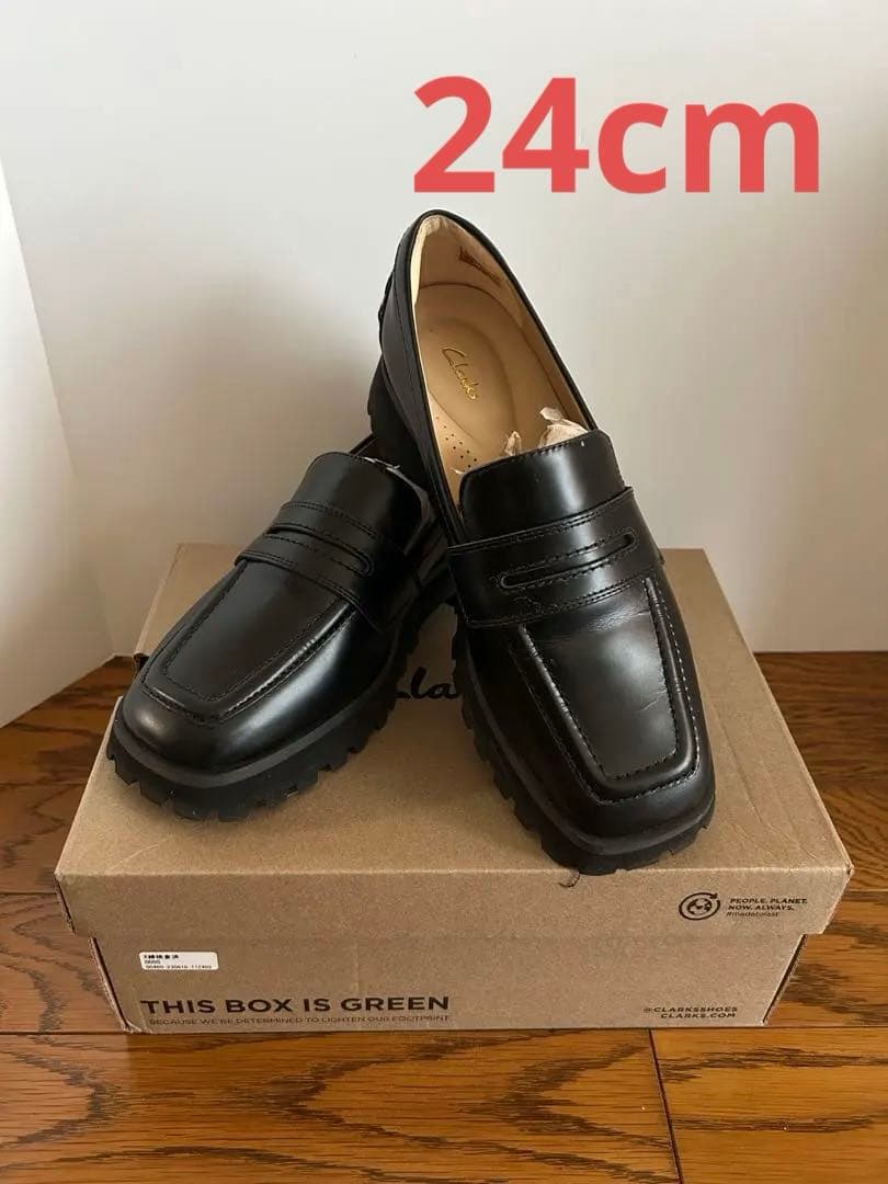 クラークス Clarks ローファー Stayso Edge 厚底 黒