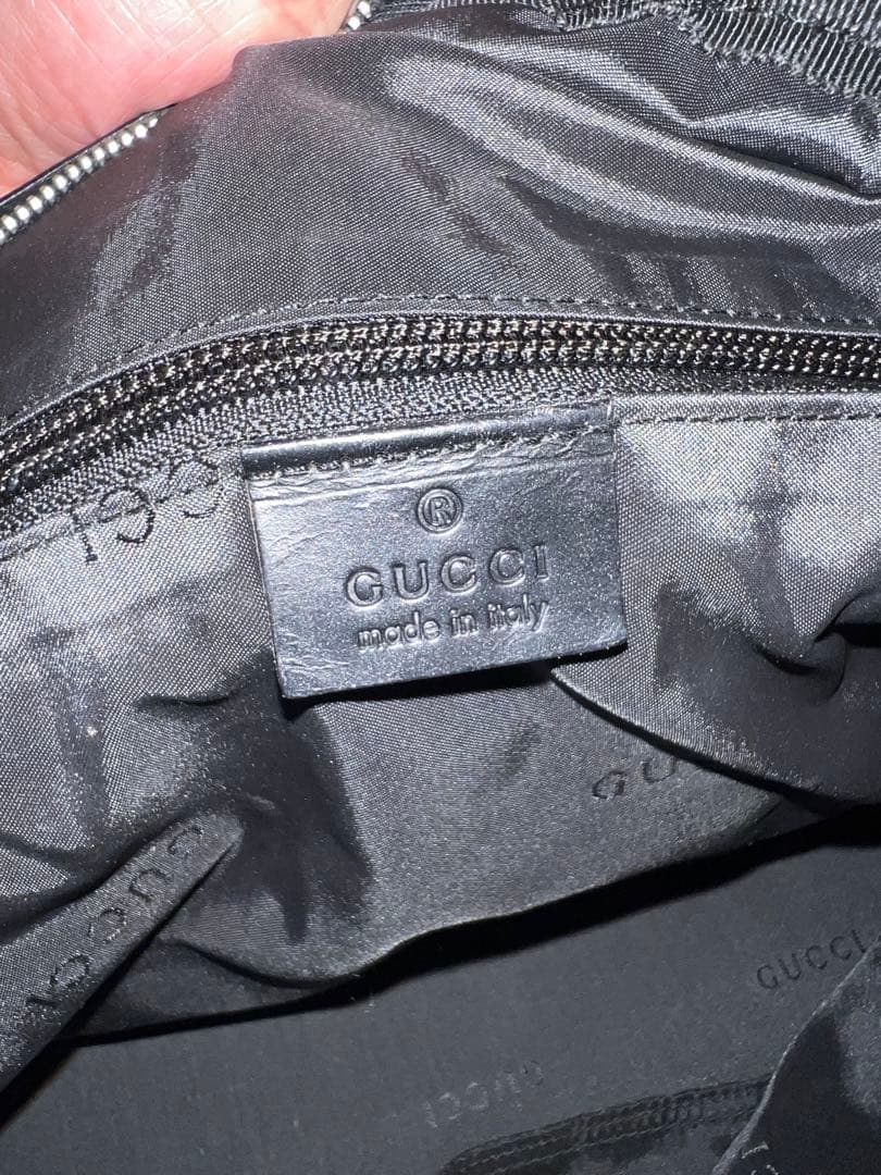 GUCCI グッチ レザーコンビ2WAYナイロンボストンバッグ