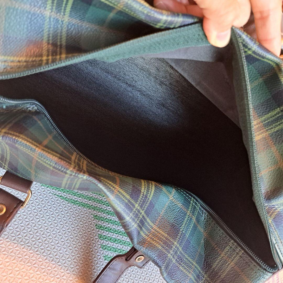 GREENWICH POLO CLUB ボストンバッグ タータンチェック柄　緑