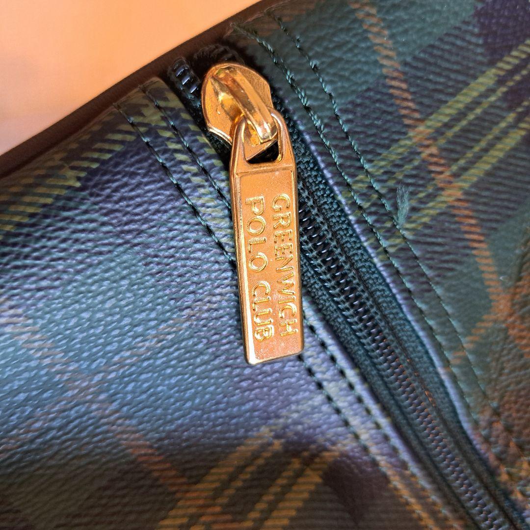 GREENWICH POLO CLUB ボストンバッグ タータンチェック柄　緑