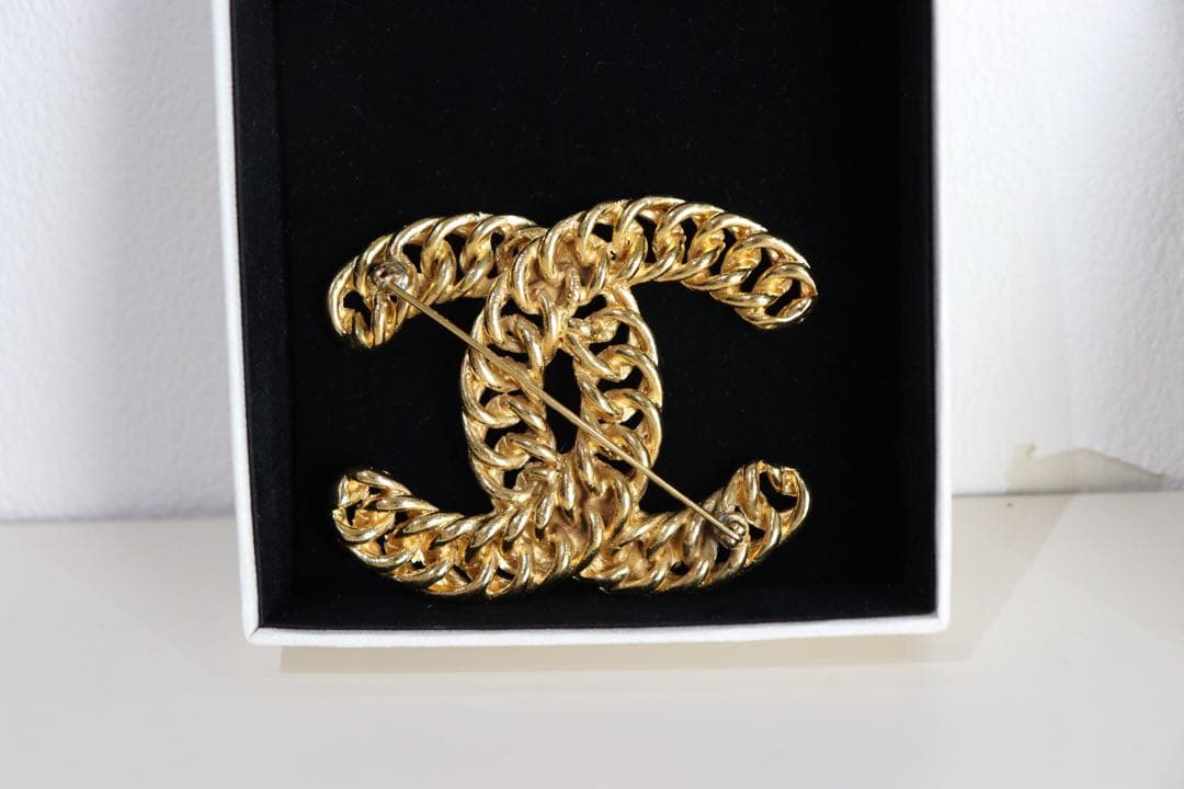 シャネル　ココマーク　デカココ　チェーン　ブローチ