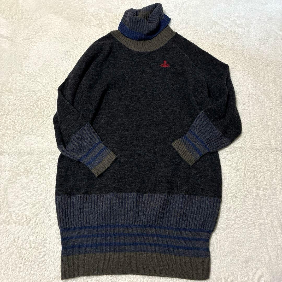 ヴィヴィアンウエストウッド　ニットワンピース　タートルネック　ゆったり