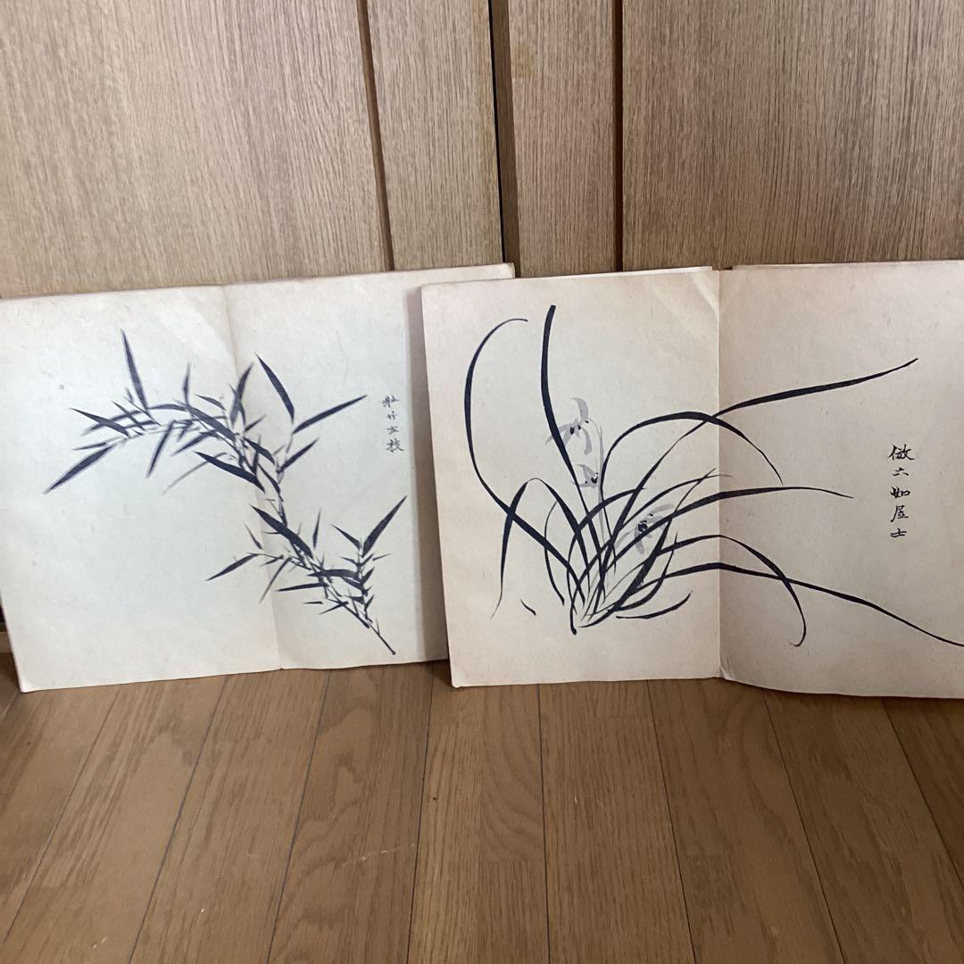 田能村竹田　　【　蘭　竹　画譜　上下巻　】　大正6年2月発行　　448