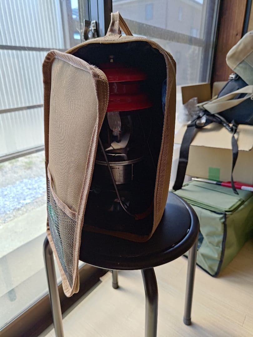 コールマン 286Aカスタム ガスランタン 赤緑