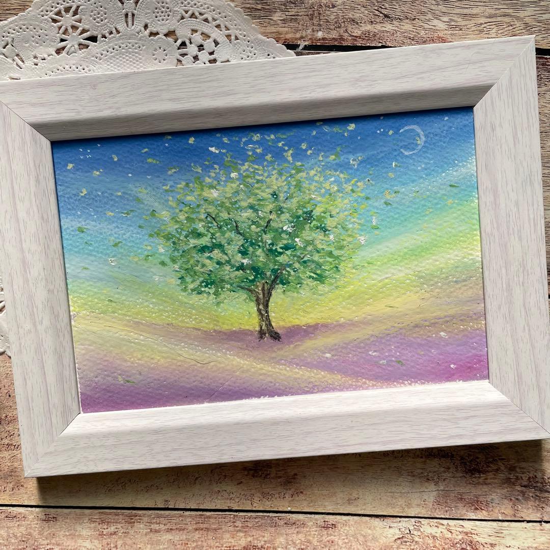 オイルパステル画　アクリル画　ご予約品　5点