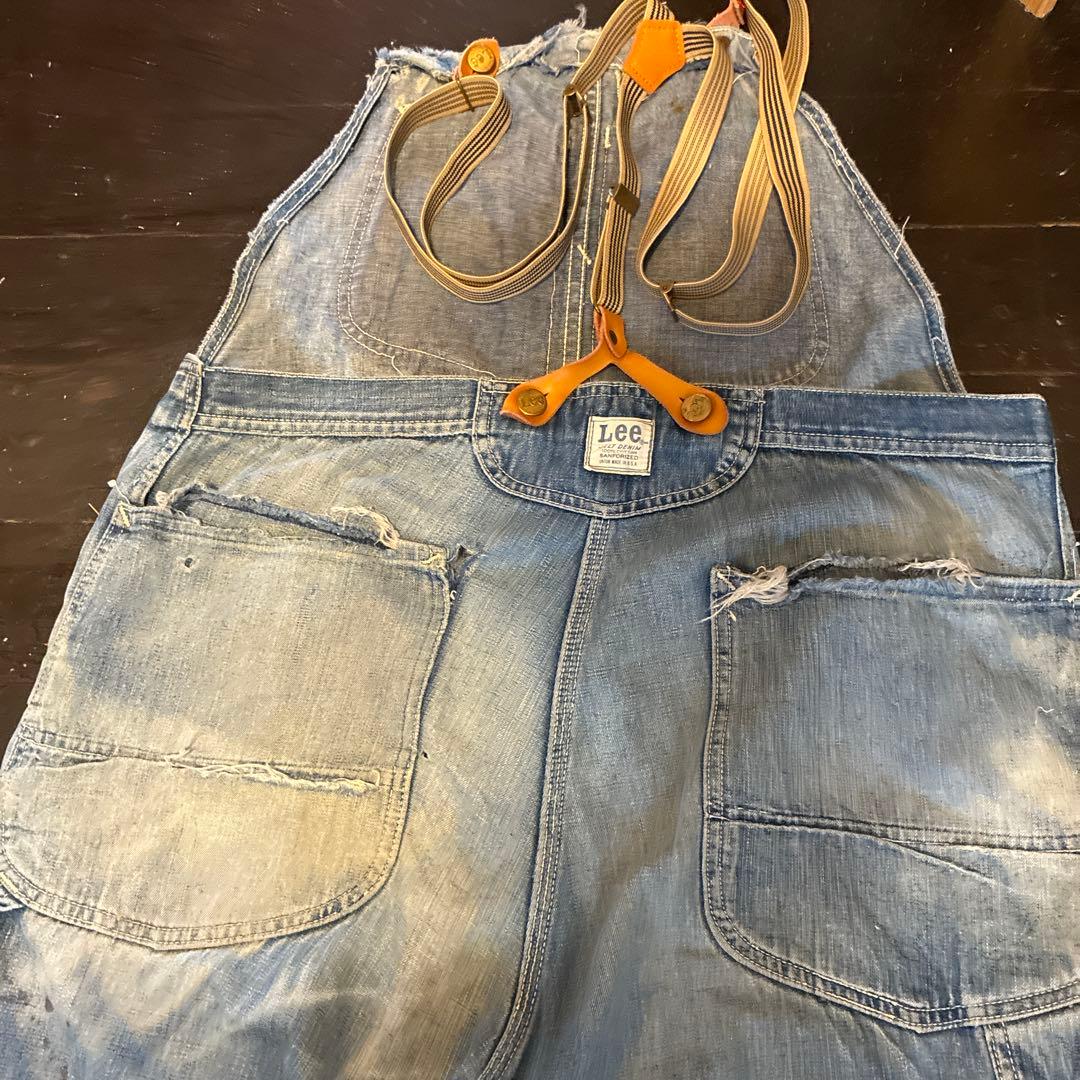 [圧倒的雰囲気！]70s Lee ビンテージ　オーバーオール ボロの美学。炭鉱系