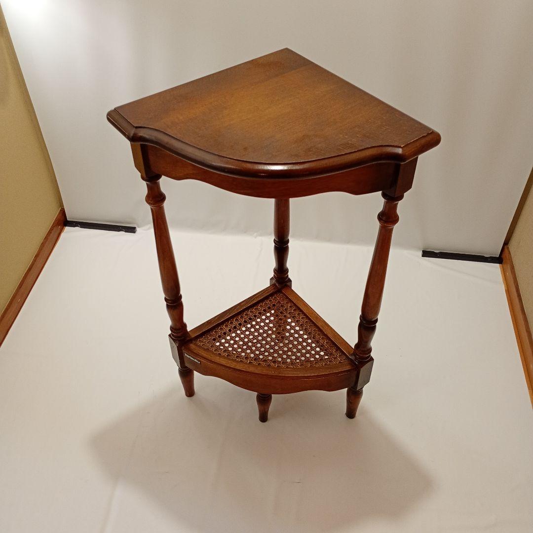 カリモク コロニアル コーナーラック アンティーク ビンテージ ラック 電話台