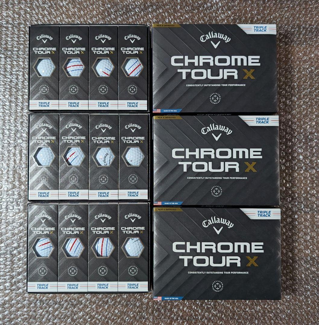 新品　キャロウェイ クロムツアーX ホワイト トリプルトラック　3ダース