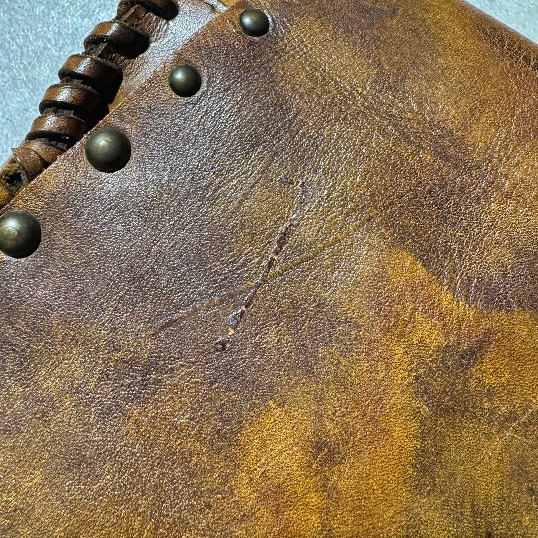 バッグ OLD leather shoulder bag studs grunge