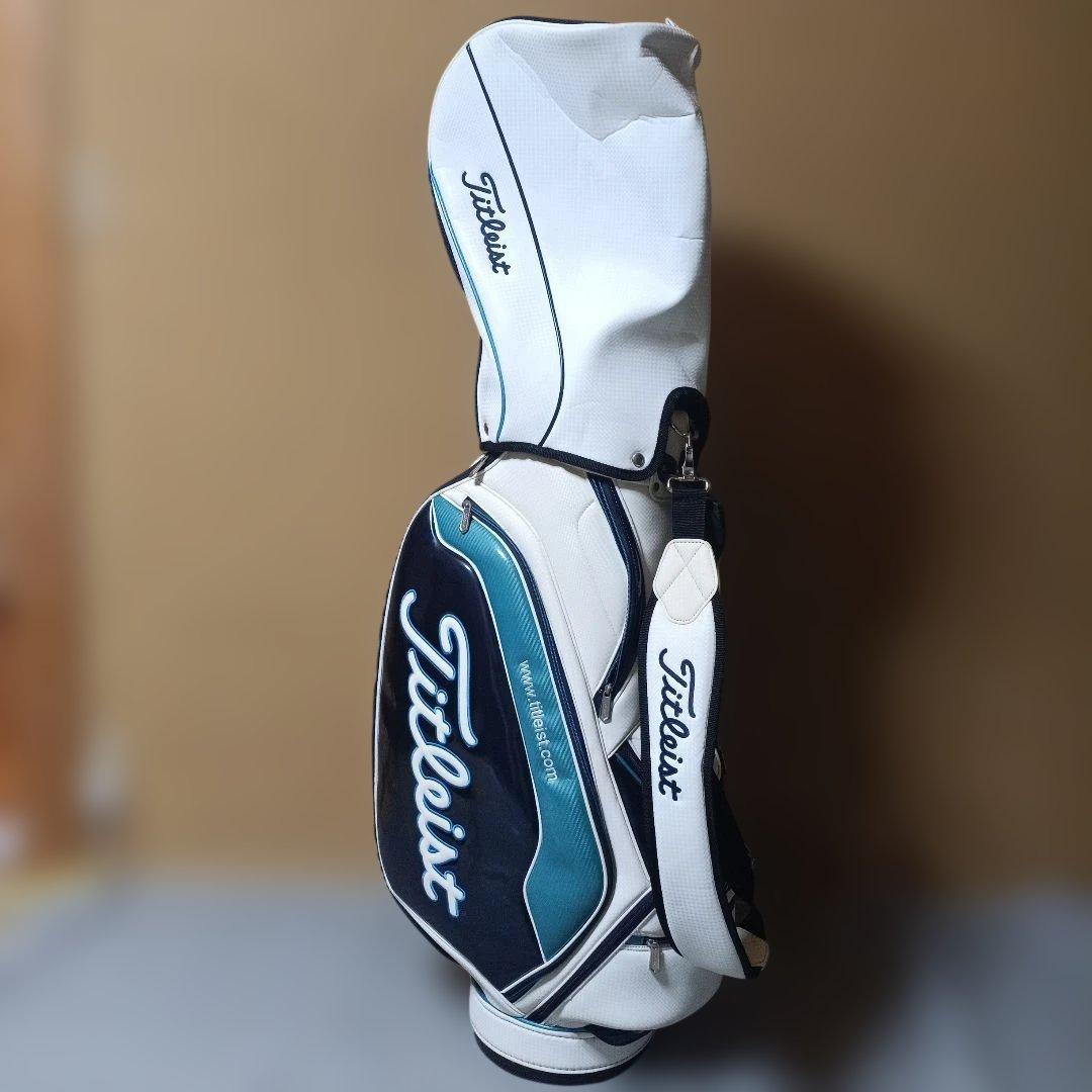 Titleist ゴルフキャディバッグ ホワイト/ネイビー