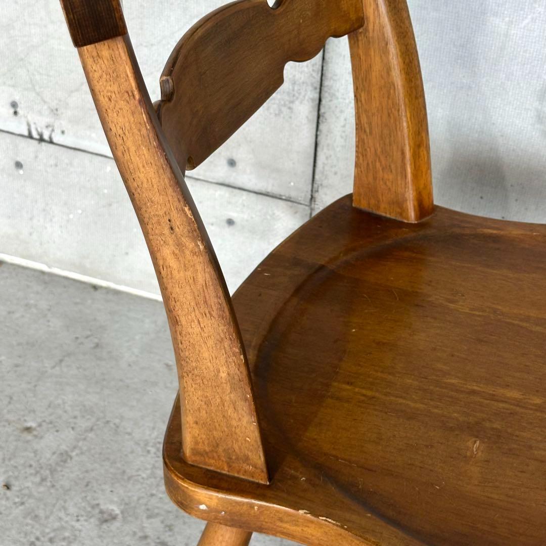 ✿昭和レトロ✿ 東洋ファニチャー ダイニングチェア ヴィンテージウッド 無垢