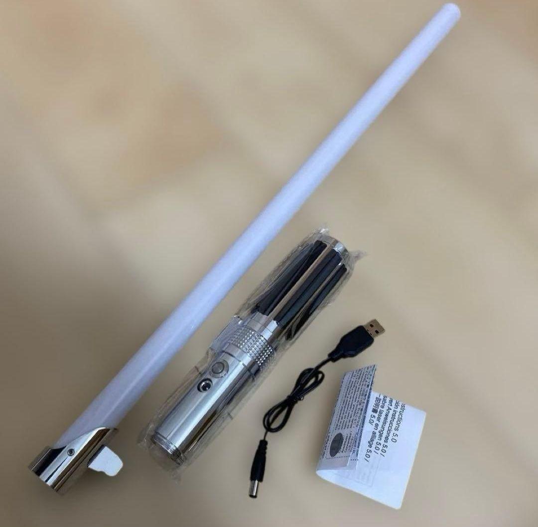 新品★ メタルライトセーバー 音 光 振動 USB充電 アナキン スターウォーズ