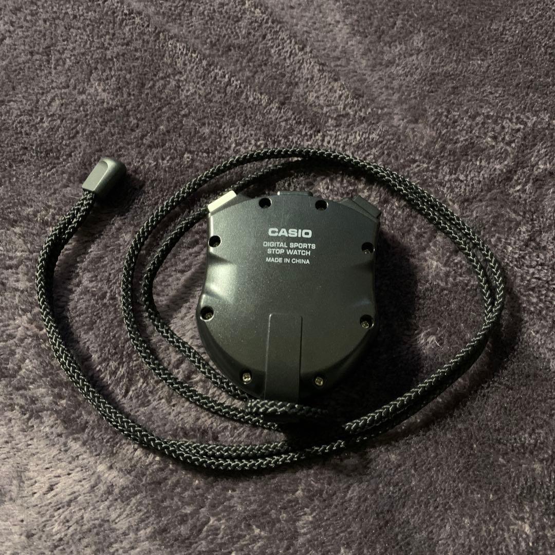 CASIO デジタルスポーツストップウォッチ ブラック