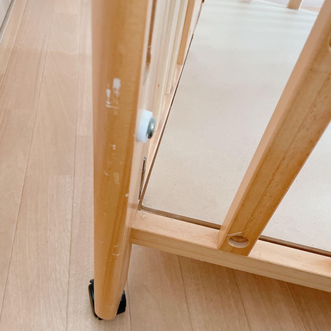 ベビーベッド 木製 大和屋 キャスター付き 60×90cm 出産準備