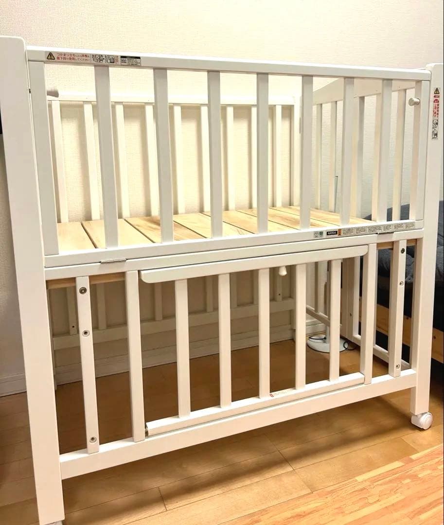 KATOJI 折りたたみミニベビーベッド ホワイト