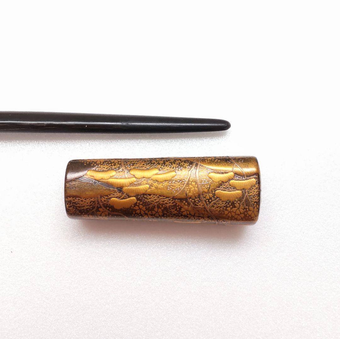 【美品】アンティーク 金蒔絵 くし かんざし 本鼈甲 明治大正 髪飾り