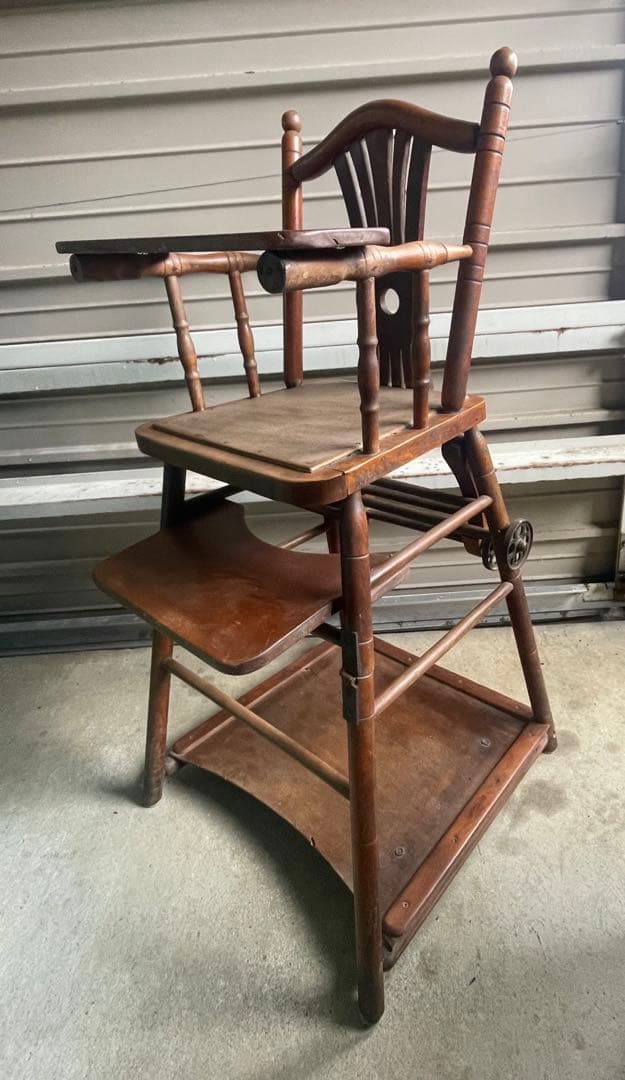 稀少/アンティーク/フランス/チャイルドチェア/アームチェア/テーブル付き