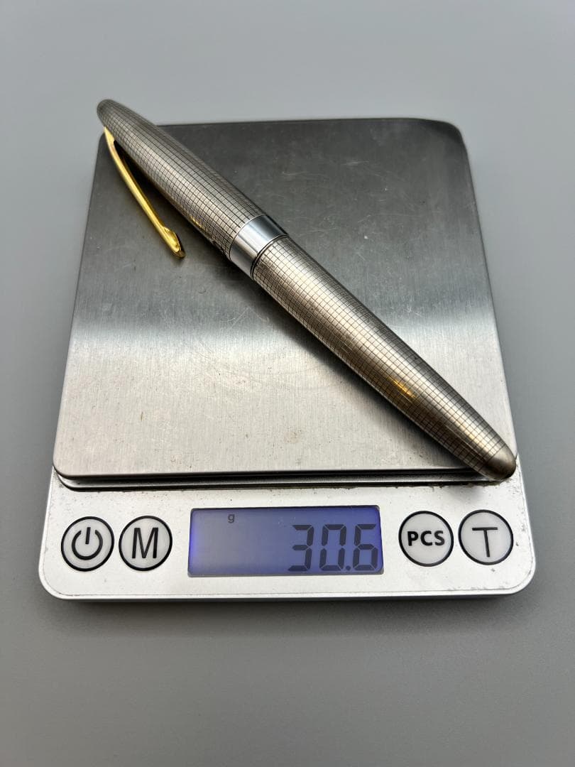 【海】パイロット スターリングシルバー 万年筆 大型ペン先/18K-750