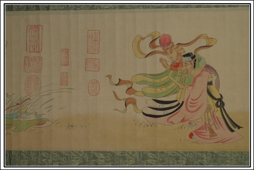 民間仕入れ品　中国唐時代の絵　激安骨董品　肉筆保証 BD411A3-3