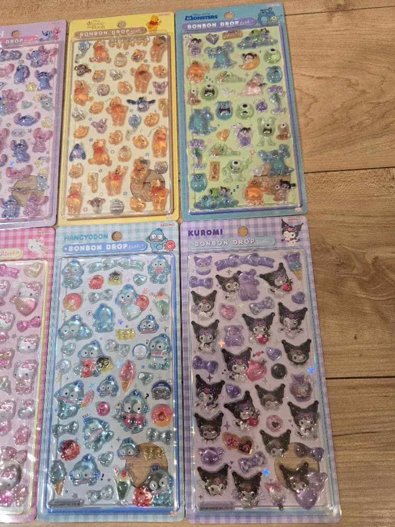 ボンボンドロップシール ディズニー サンリオ12枚セット