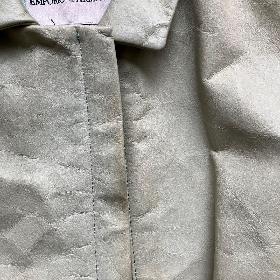 EMPORIO ARMANI シングルライダースジャケット 42
