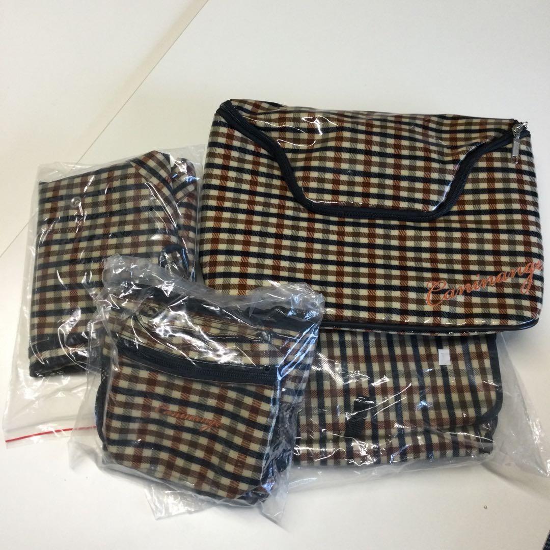 ②天使のカート　ポルテブラウンチェックMサイズ　バッグ