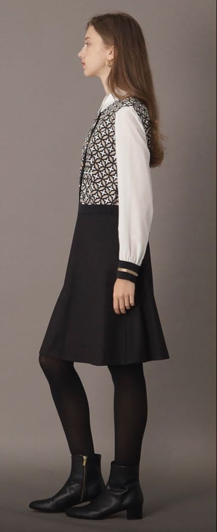 DRESSTERIOR ドレステリア　オーバーラップサークルシャツワンピース