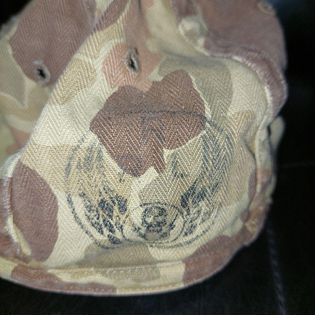 RRL HBTメカニックキャップ サービスキャップ カモフラージュ ロゴプリント