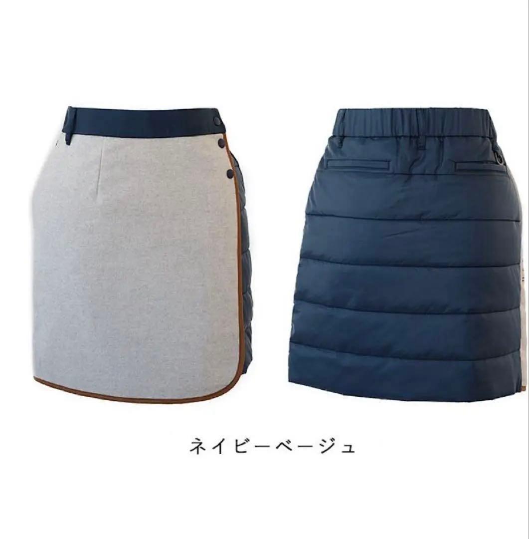新品タグ付き HERG1 エルグワン スカート ネイビー/Mサイズ 秋冬 中綿