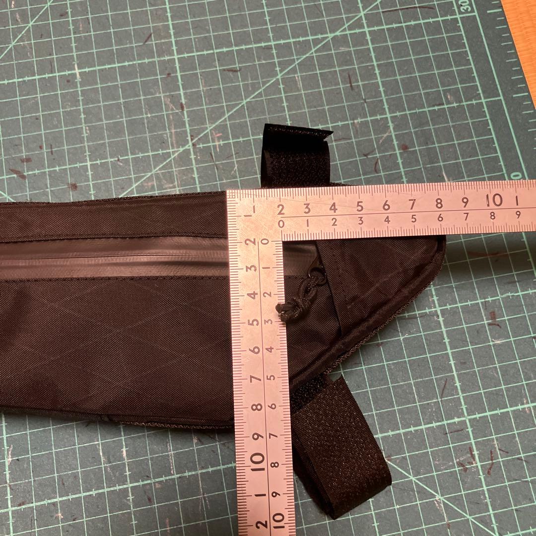 ハンドメイド　フレームバッグ　x-pac ブラック　42cm