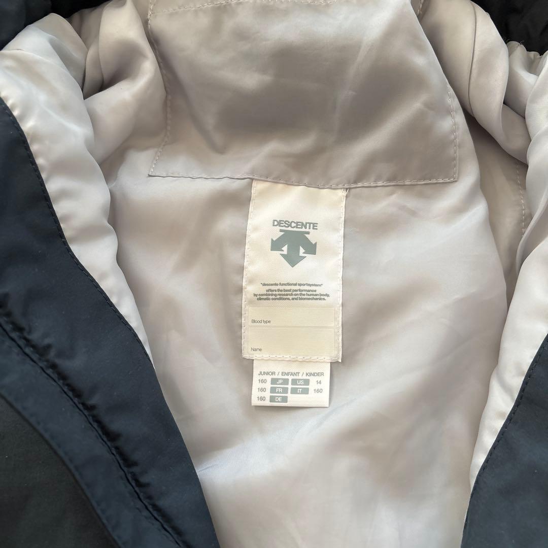 美品☆DESCENTE 子ども用スキーウェア 紺色/黄色 160