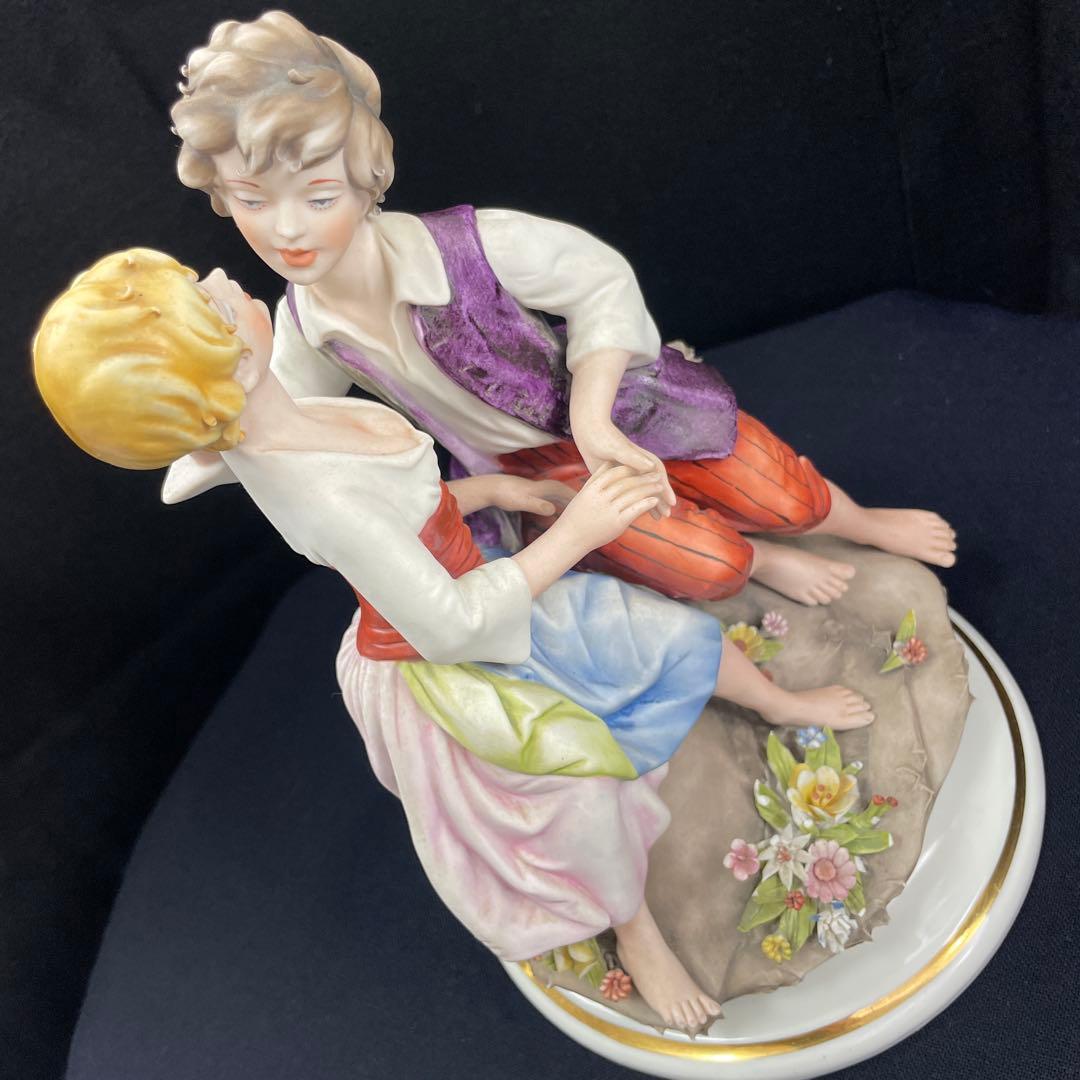 capodimonte marcolin/イタリア製、磁器人形、フィギュリン