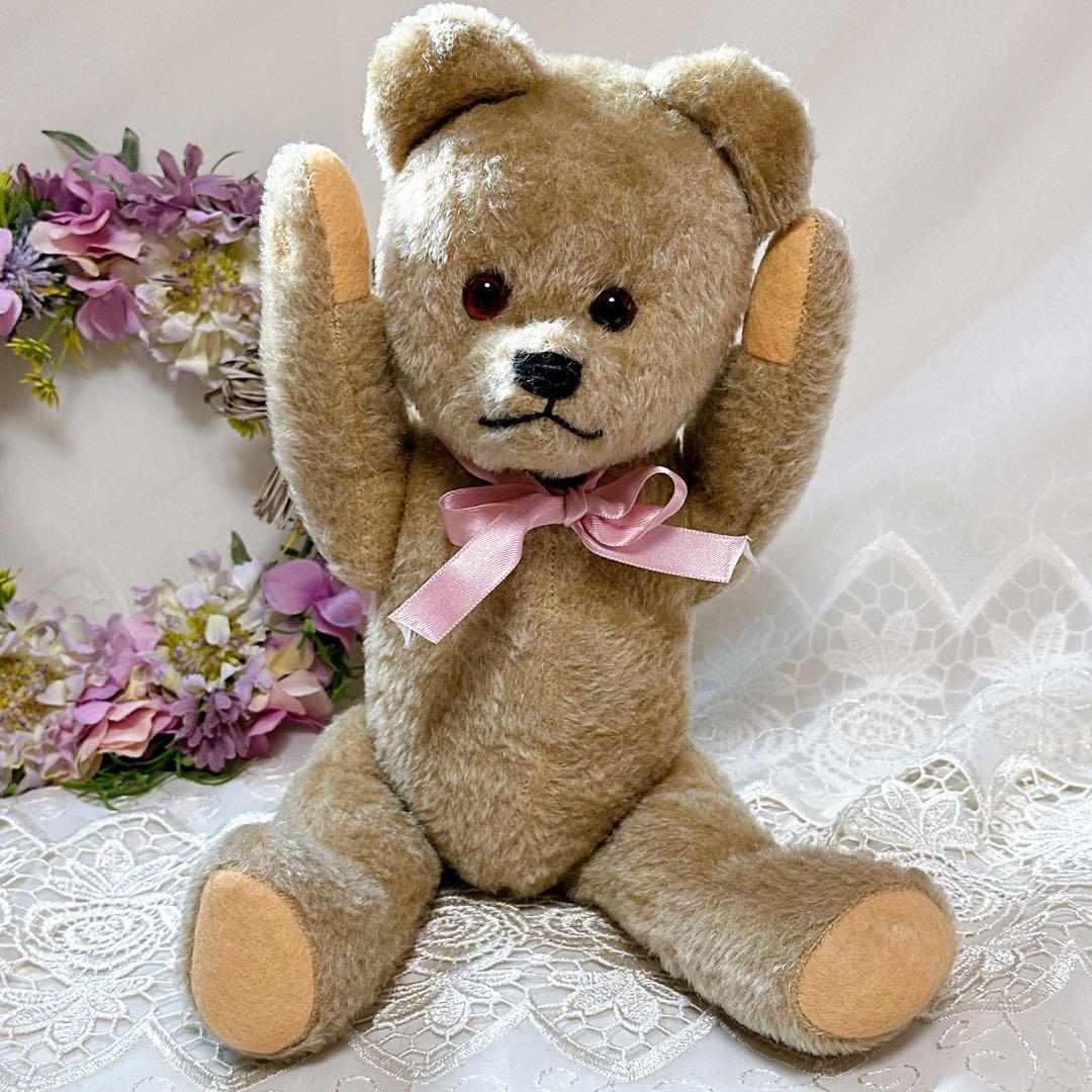 バナナ猫様　アンティークベア4体+ドール1体セット