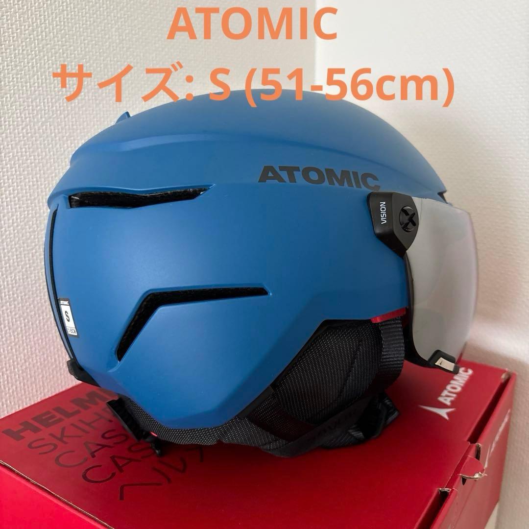 ATOMIC スキー ヘルメット Sサイズ　バイザー付き　キッズ