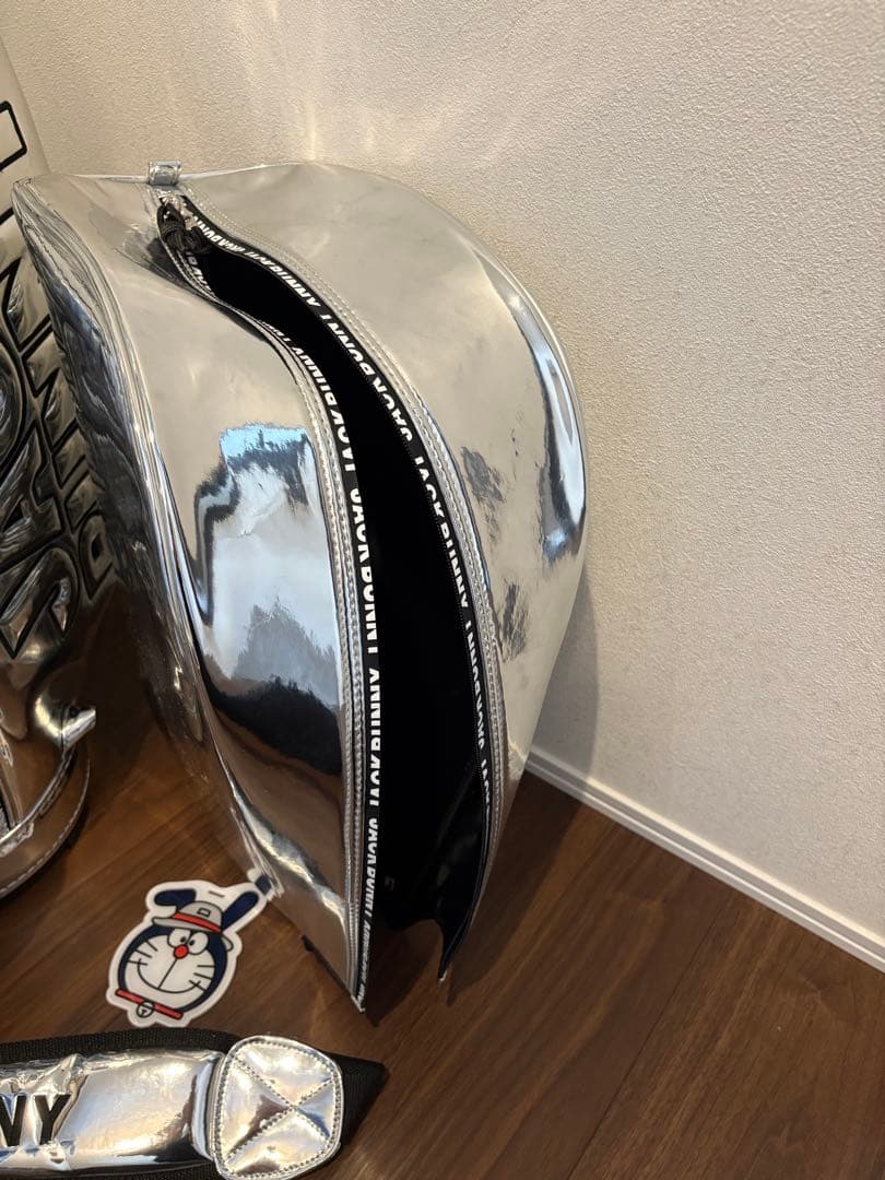 【超美品⭐︎】ドラえもん メタリック キャディバッグ ヘッドカバーつき！