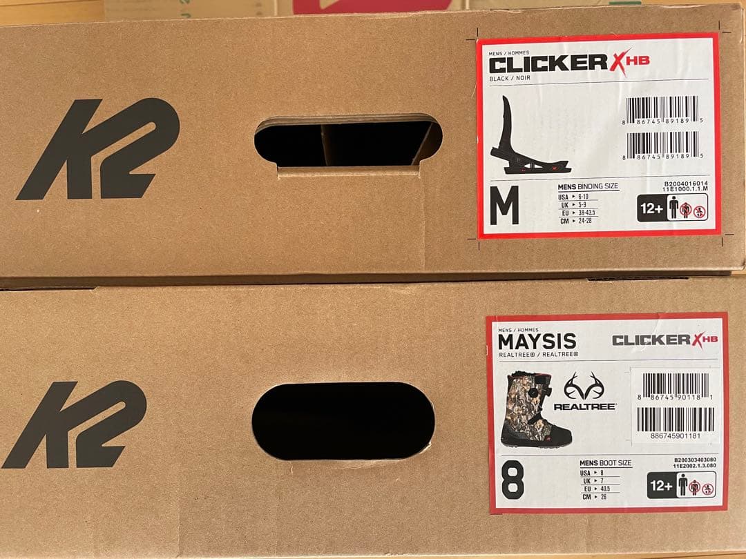K2 Clicker™︎XHB ブーツ&バイン MAYSIS26.0cm・M