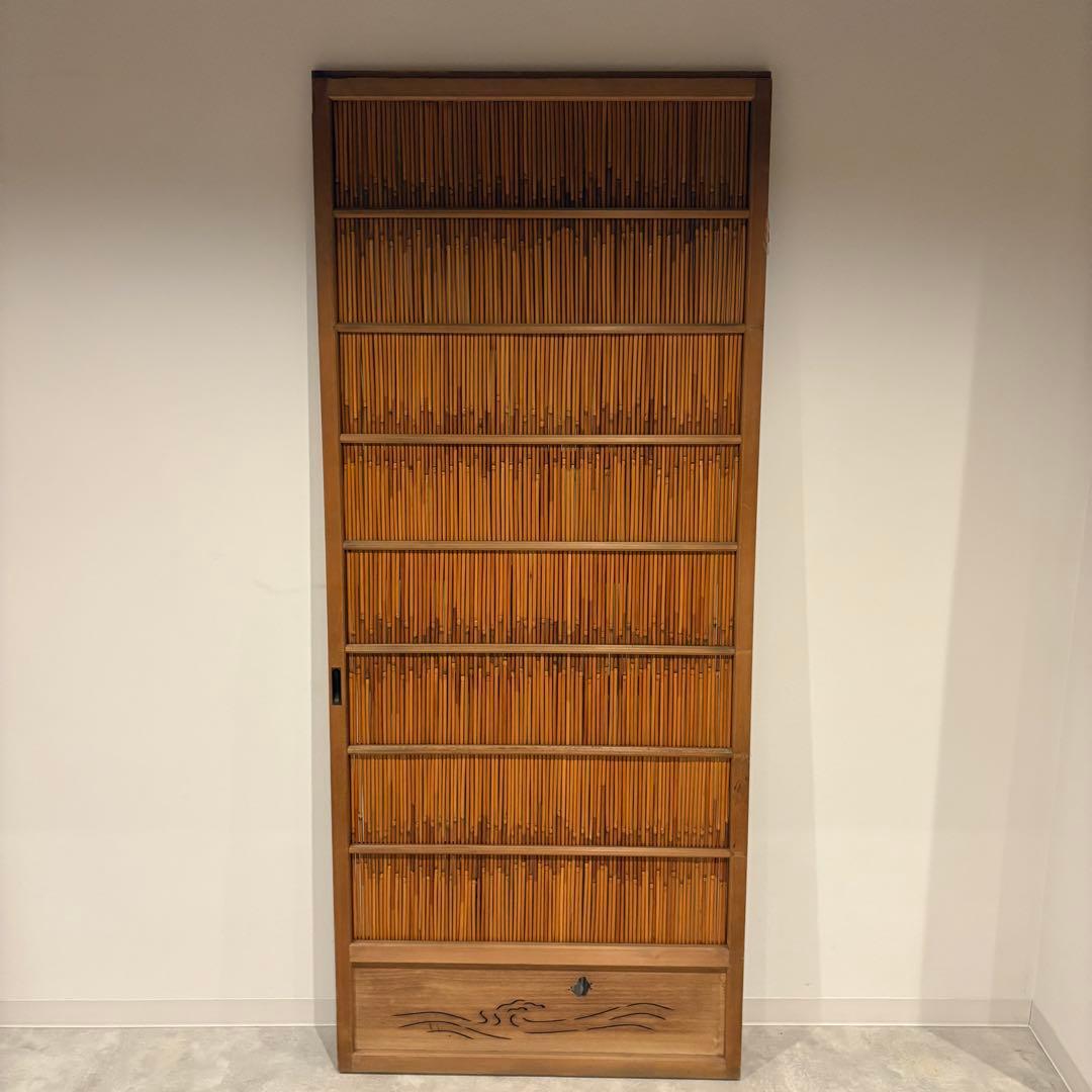 古い建具 1枚 簾戸 すど 葦戸よしど 夏障子 御簾戸 1/4