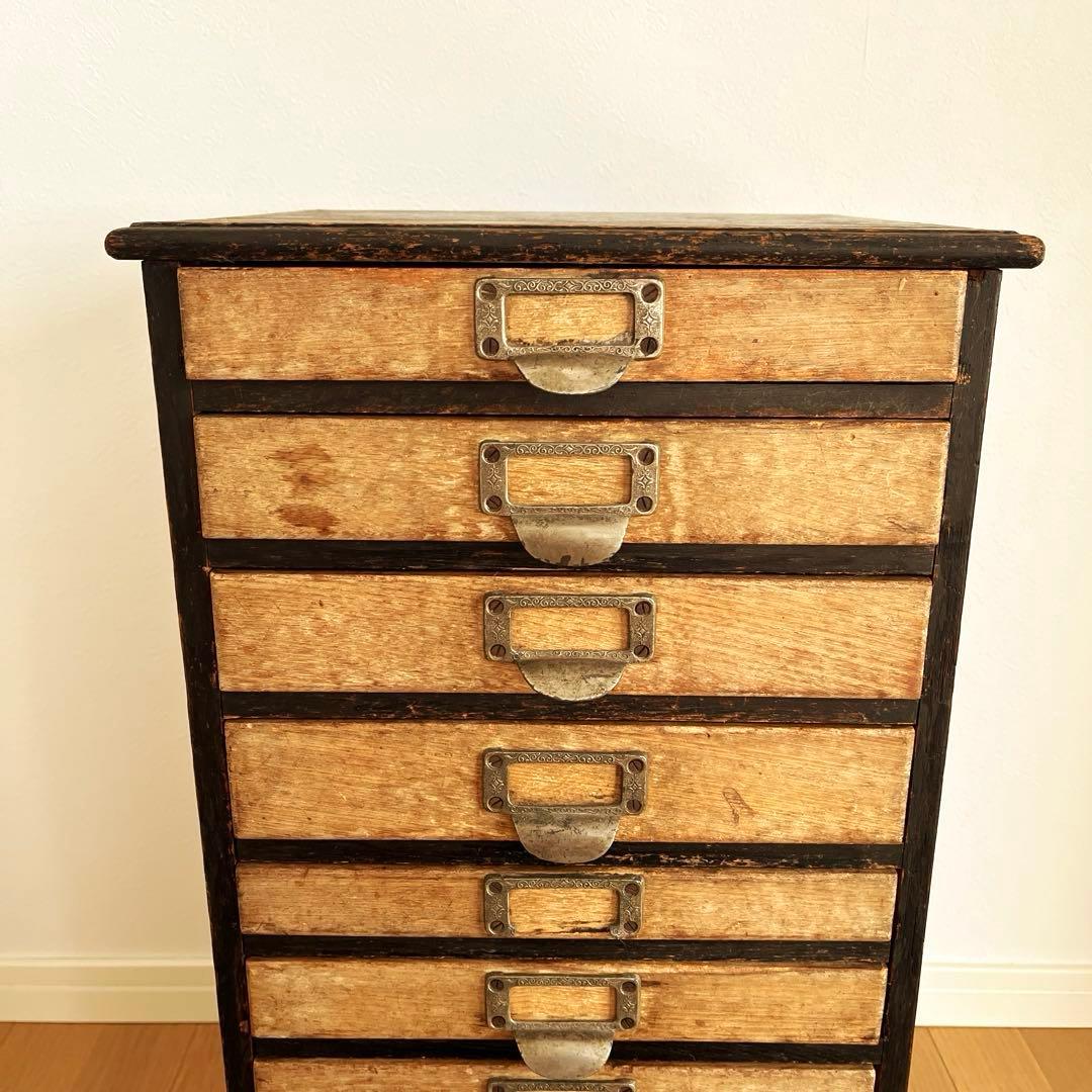 古道具　小引き出し　10杯　木製　小物入れ アンティーク