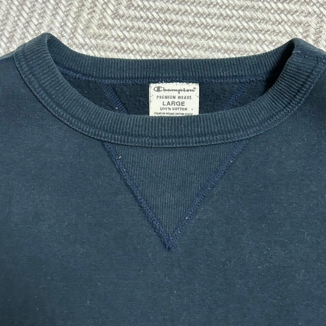 【希少】90sChampion ネイビー スウェット 日本製 両V