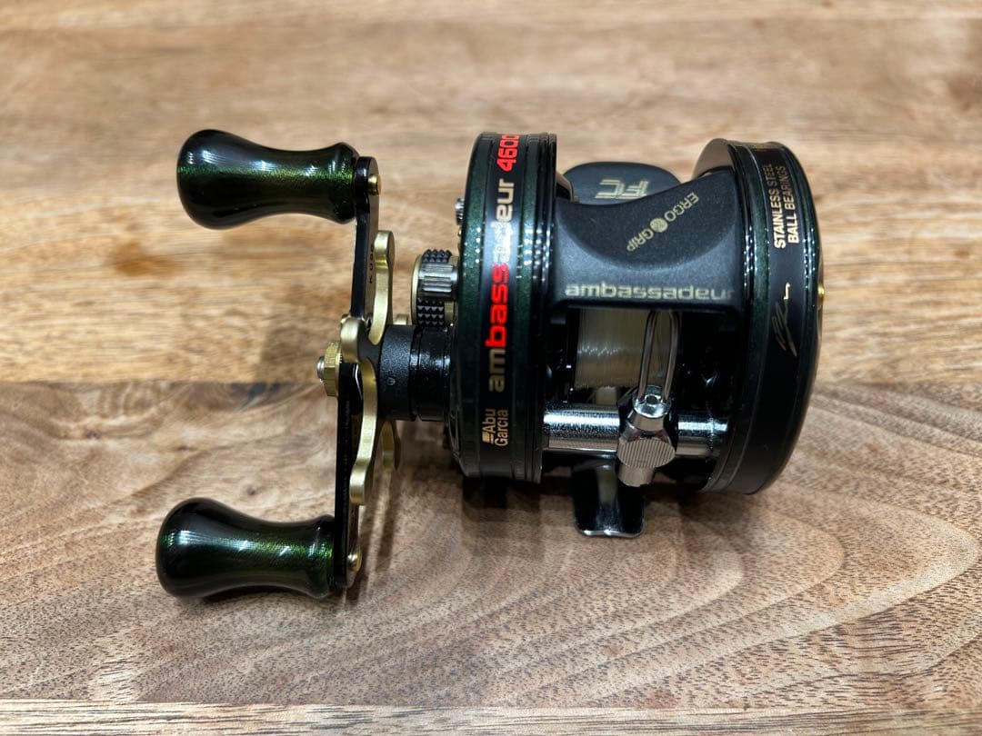 アブアンバサダー4600C IMAE ブルーイングリーンハンドル　カスタム