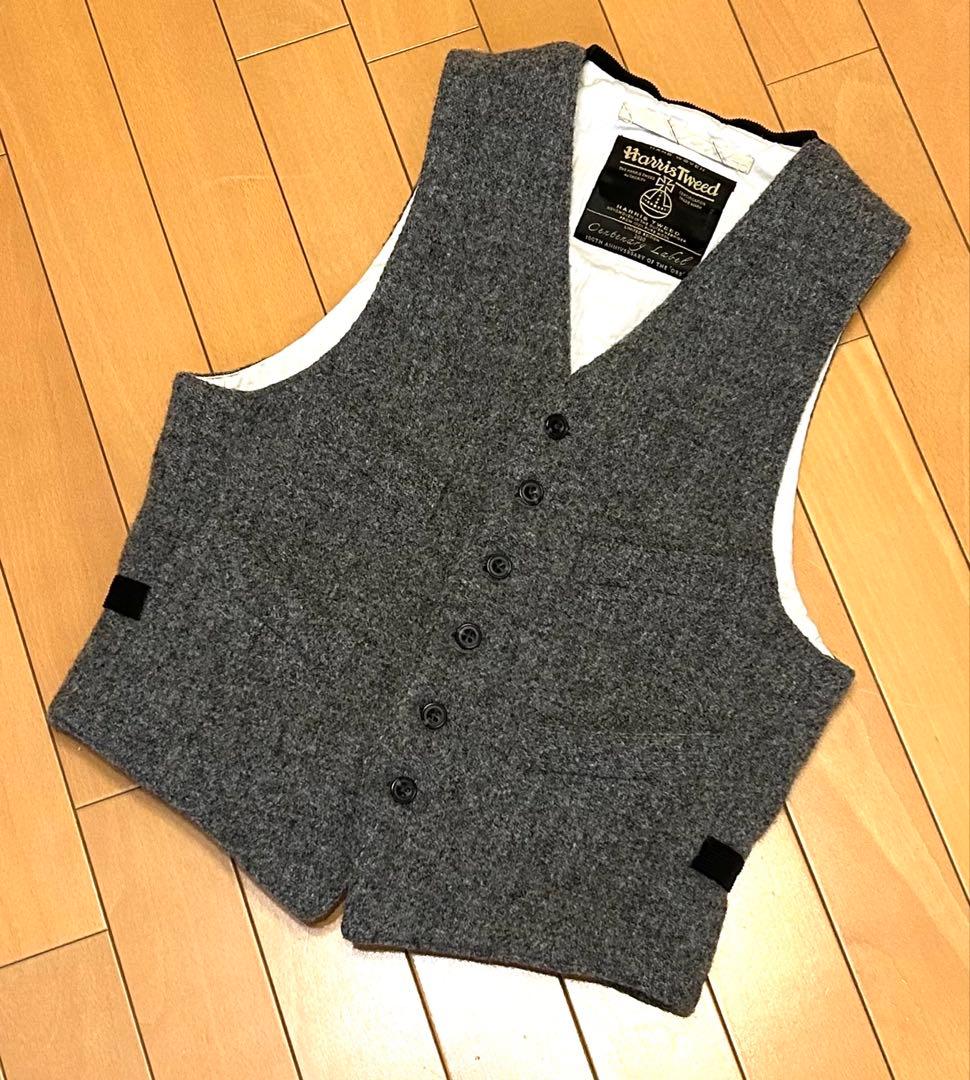 BEAMS+ ビームスプラス ハリスツイード 100th ベスト S グレー