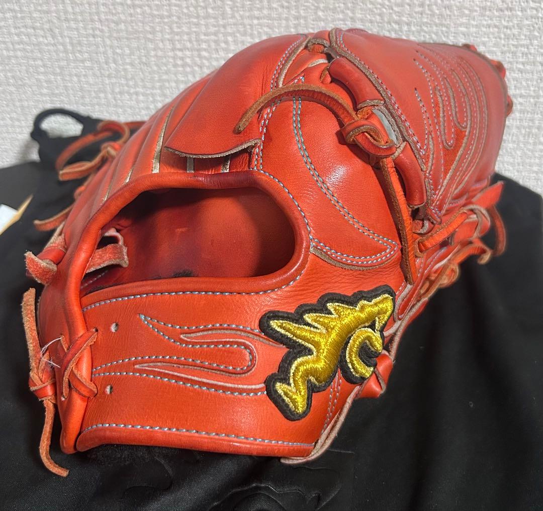 RYU 硬式 投手 グラブ オレンジ