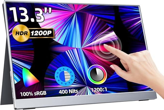 kksmart モバイルモニター 13.3インチ タッチパネル 超軽量400g