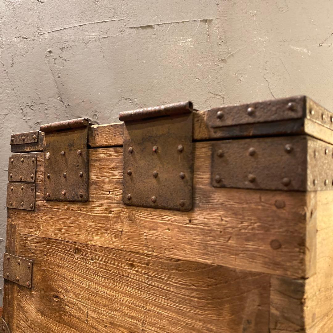 明治 時代物 硯箱 古道具 蔵出し 杉材 時代箪笥 骨董品 小引出し 和家具