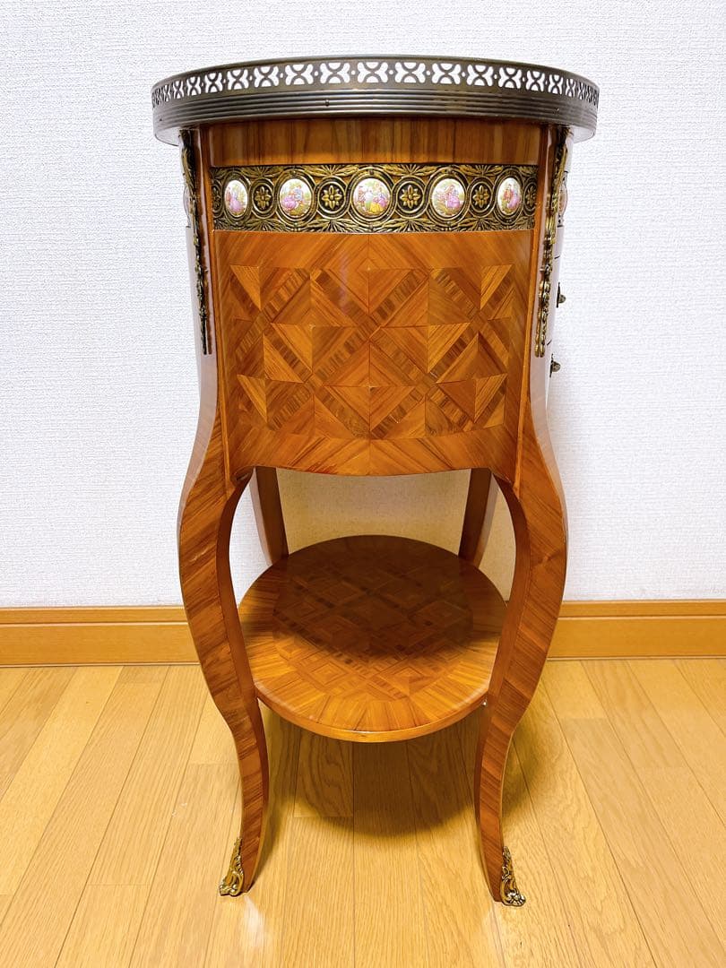 最高級 スペイン家具 マリネール コンソールチェスト 寄木細工 マホガニー材