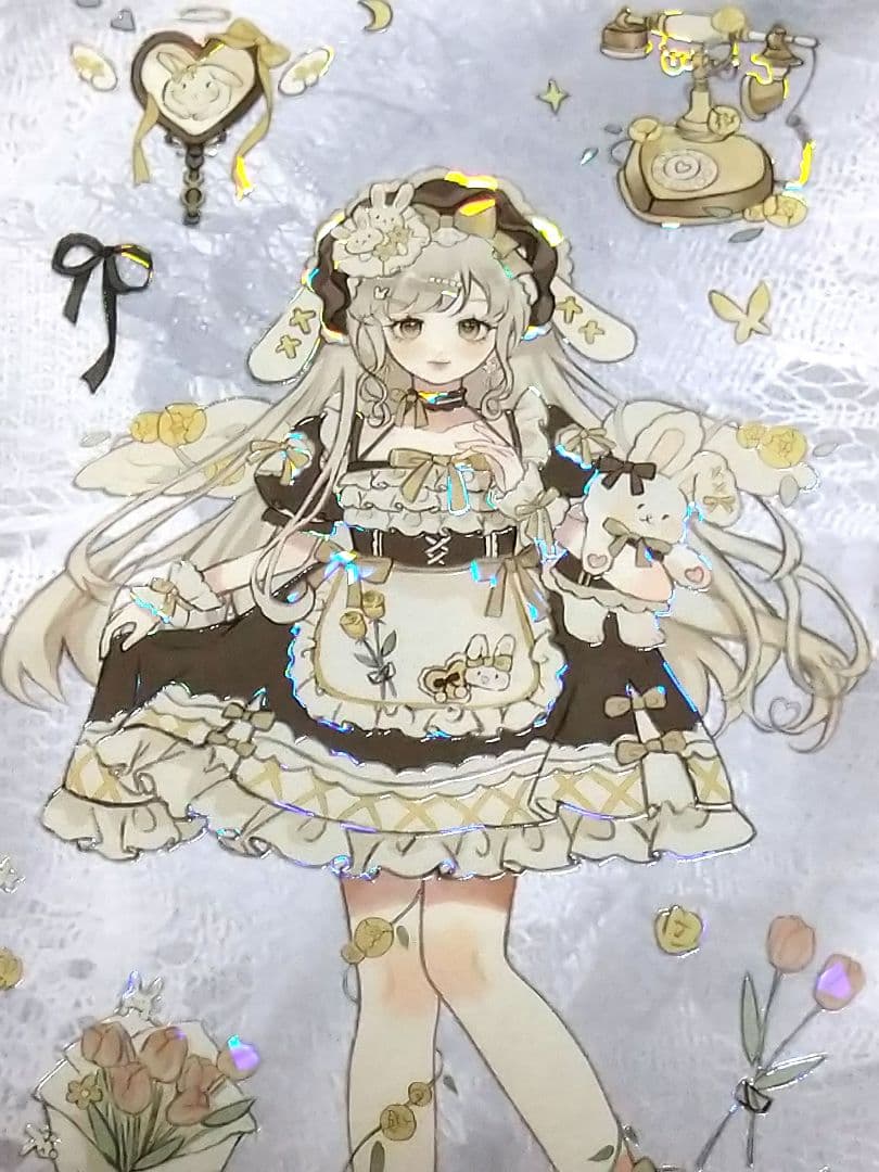 J670＃兔耳梦黛(贝壳光)一万小时＆一木一横切り売り海外人物マステ女の子